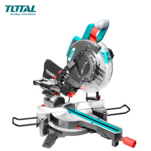 Sierra Ingletadora Telescopica 255 mm 1800 watts Guia laser TOTAL